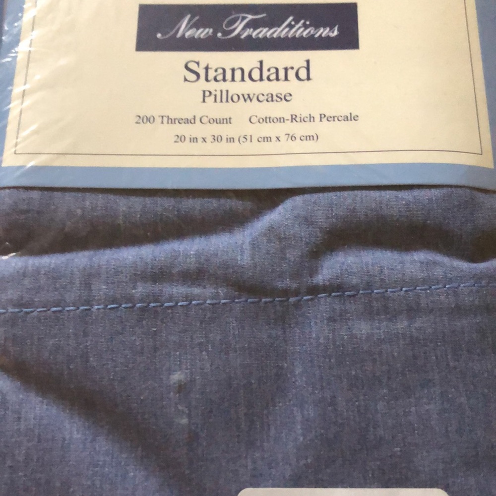 Pillowcase standard new 200 thread count cotton
